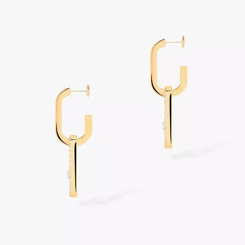 Move Link Yellow Gold For Her Diamond Earrings 12469-YG
