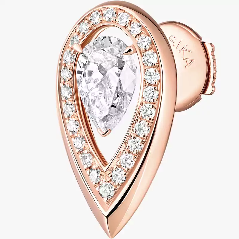 Fiery 0.25ct Pink Gold For Her Diamond Earrings 13240-PG