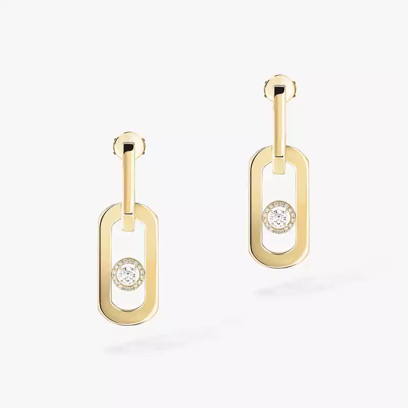 Boucles d'oreilles Femme Or Jaune Diamant Pendantes So Move XL 13132-YG