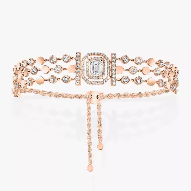 Bracelet Femme Or Rose Diamond Bracelet D-Vibes Multi Rangs 12433-PG