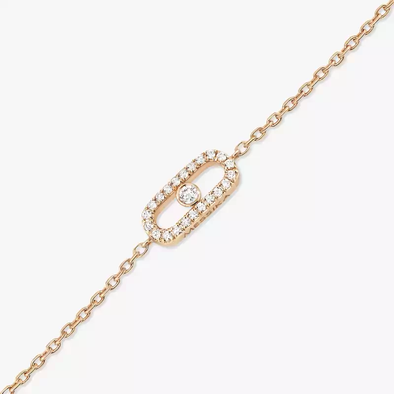 ブレスレット 女性への ピンクゴールド ダイヤモンド  Messika CARE(S) メシカ ケア（ズ）キッズ パヴェ ブレスレット 12499-PG