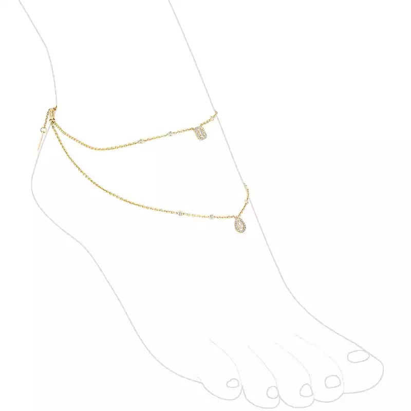 手链 她的珍礼 黄金 Bracelet de Cheville My Twin 2 Rangs 07152-YG