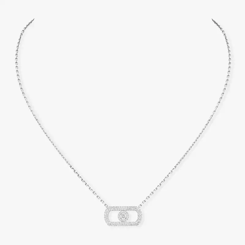So Move Pavé White Gold For Her Diamond Necklace 12945-WG