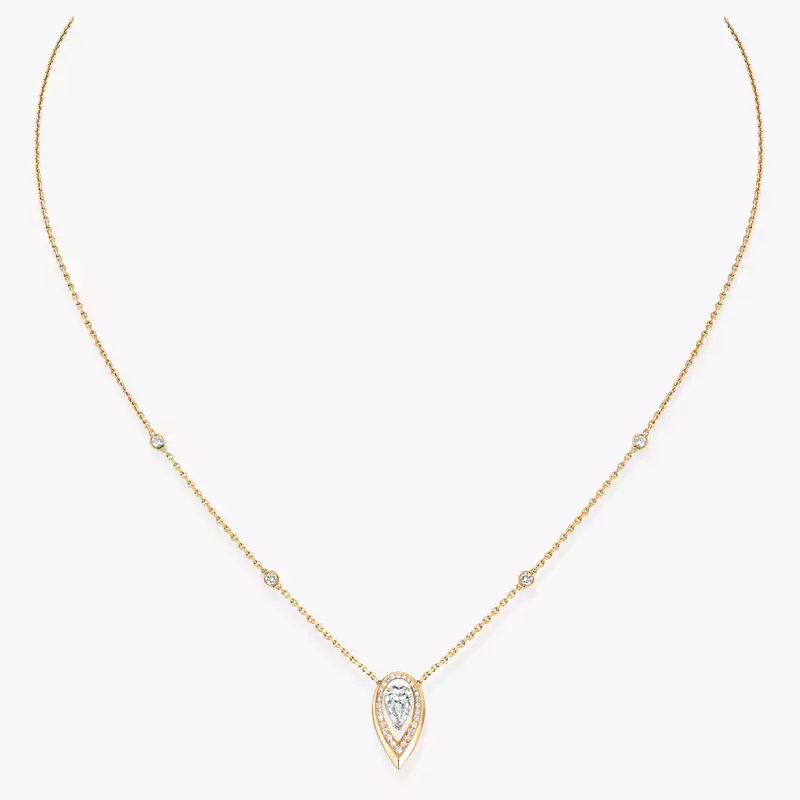 Fiery 0.25ct Yellow Gold For Her Diamond Necklace 13239-YG