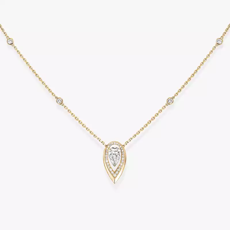 Fiery 0.25ct Yellow Gold For Her Diamond Necklace 13239-YG