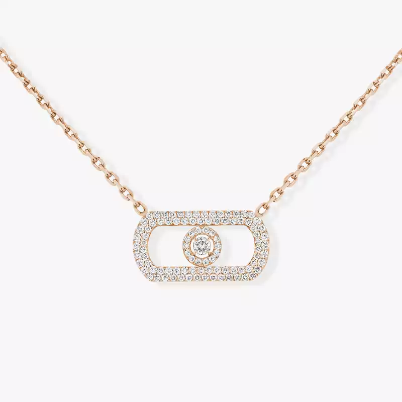 So Move Pavé Pink Gold For Her Diamond Necklace 12945-PG
