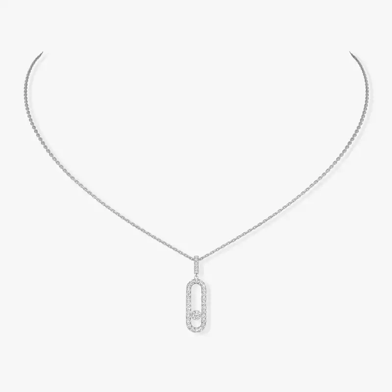 Move Uno Pavé LM White Gold For Her Diamond Necklace 12058-WG