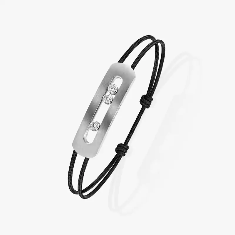 Move Titanium Natural XL Cord Natural Titanium For Him Diamond Bracelet 13467-TN