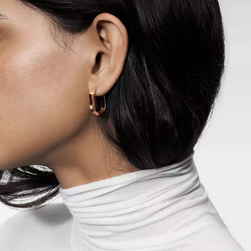 Moderniste single hoop earring small