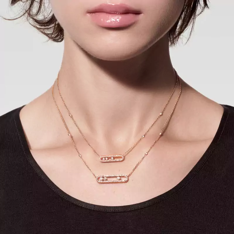 Move Classique pavé necklace, large model