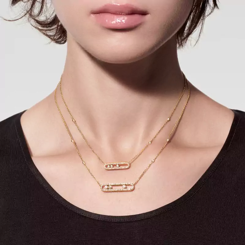 Move Classique pavé necklace, large model