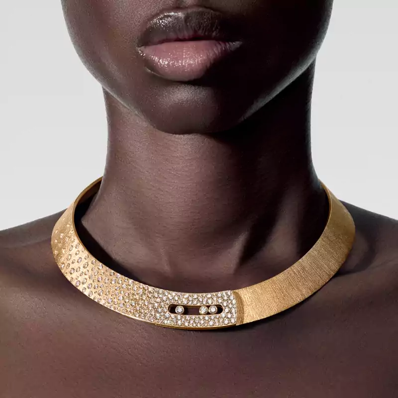 Move Noa chiseled pavé necklace