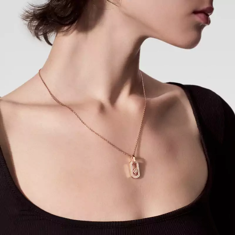 So Move Halskette mit Diamanten ausgefasst