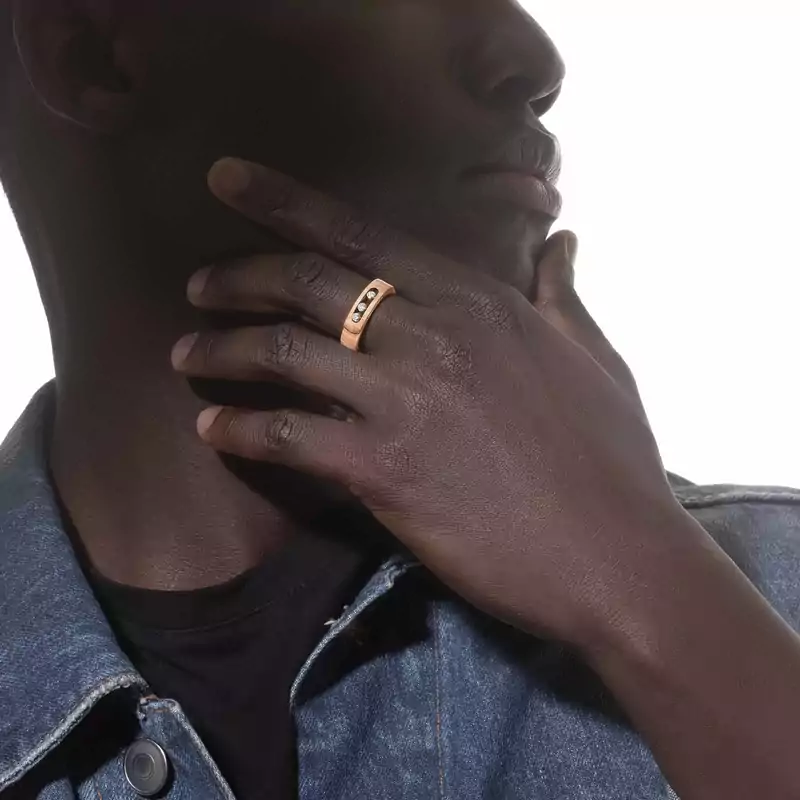 Anello Unisex Oro rosa Diamante Move Noa Ciselé 14482-PG