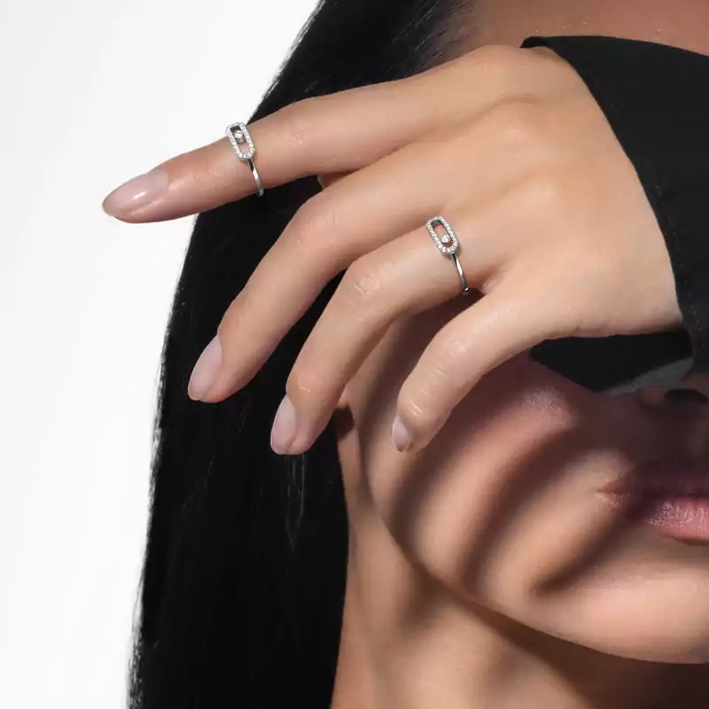 Bague semi-pavée Move Uno