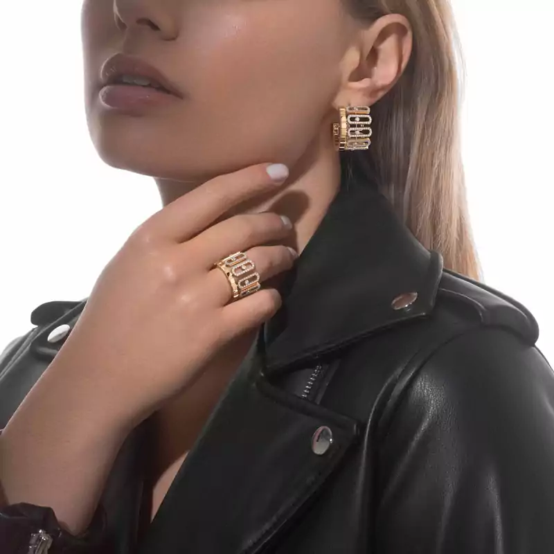 Boucles d'oreilles pavées Move Iconica