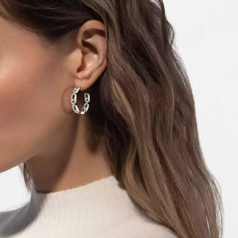 Move Link hoop earrings small