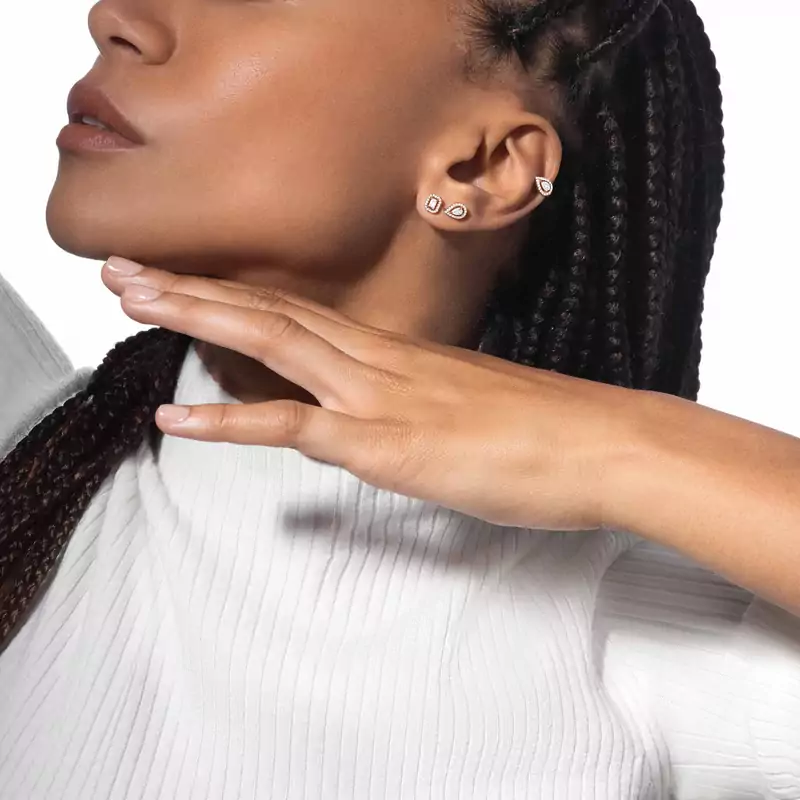 My Twin earrings 1+2 0.10ct x3