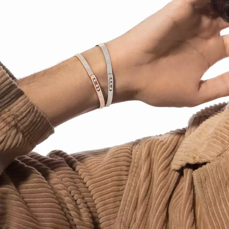 Move Noa pavé bangle small Yellow Gold For Her Diamond Bracelet 12721-YG