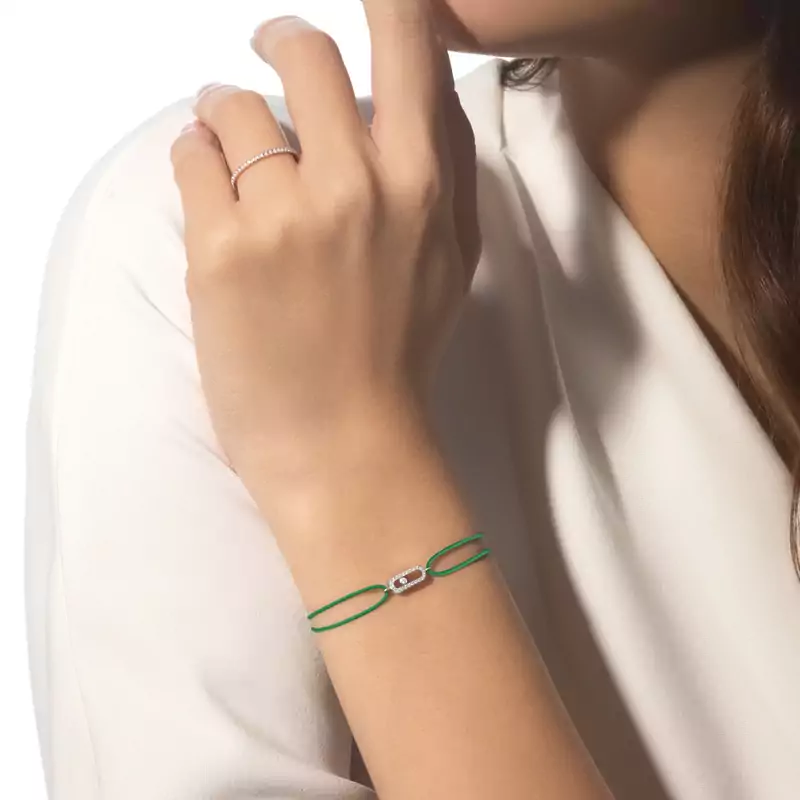 Move Uno green cord bracelet