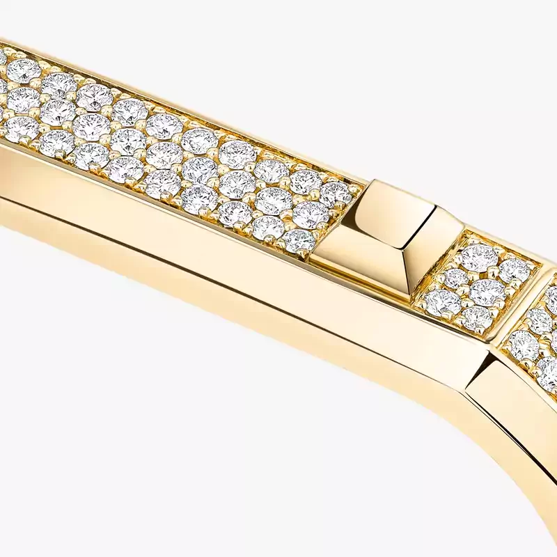 Moderniste pavé two-finger ring