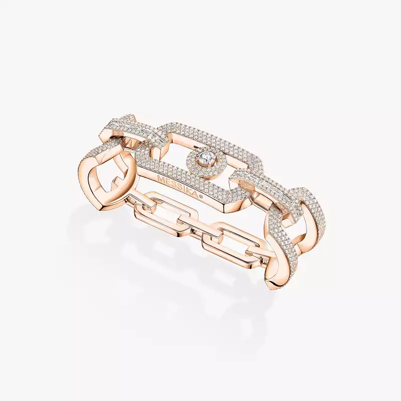 So Move Max 3-finger Pavé Pink Gold For Her Diamond Ring 14242-PG