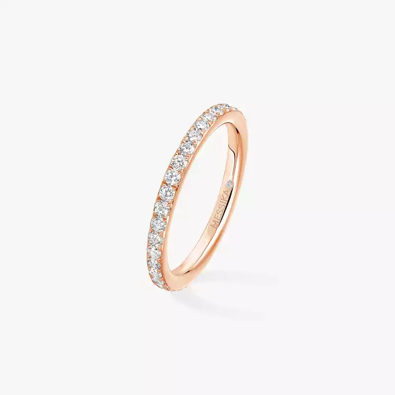 Ring Femme Pink Gold Diamond Gatsby Wedding Ring 04036-PG