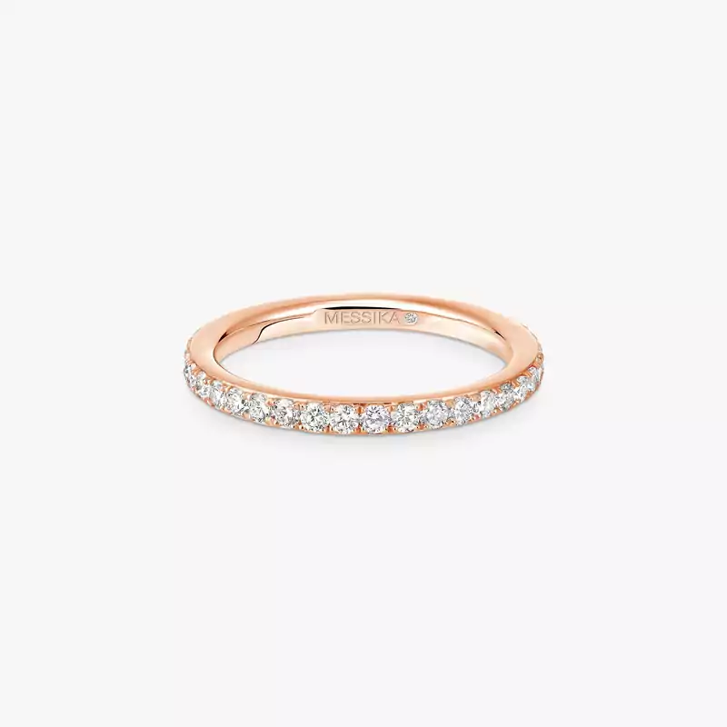 Ring Femme Pink Gold Diamond Gatsby Wedding Ring 04036-PG