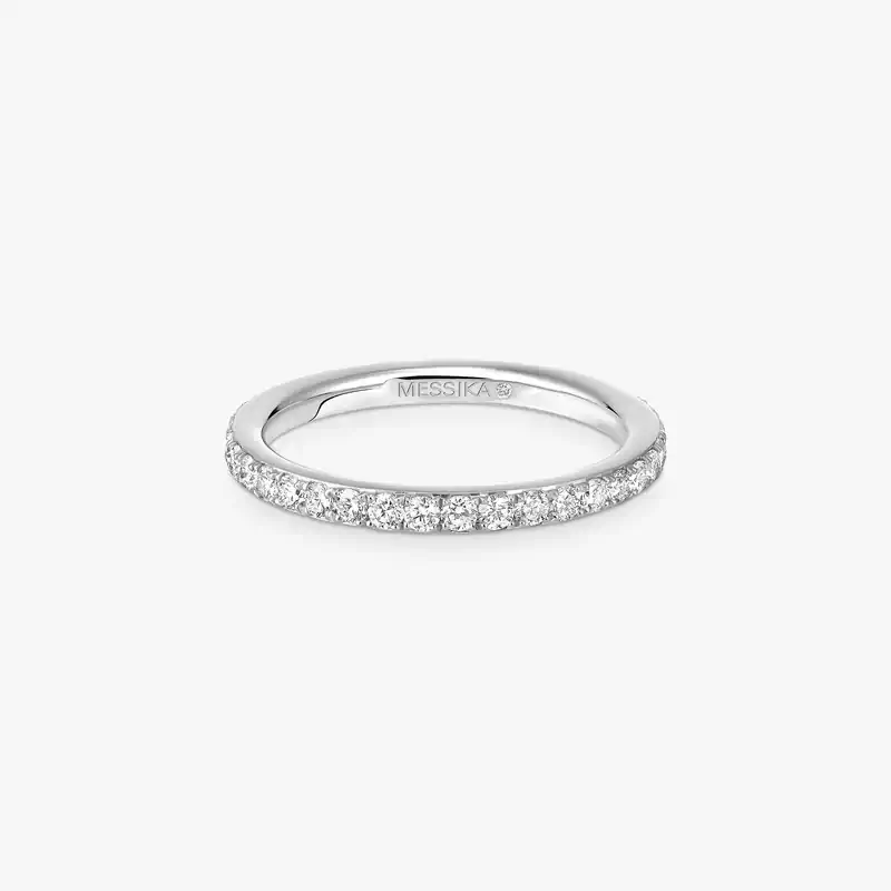 Bague Femme Or Blanc Diamant Alliance Gatsby 04036-WG