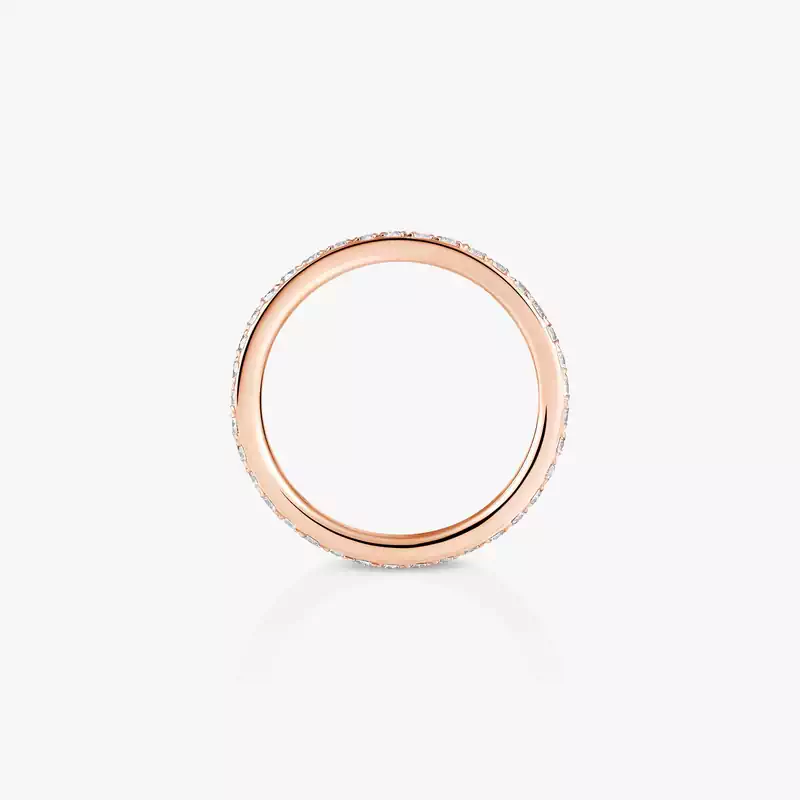 Ring Femme Pink Gold Diamond Gatsby Wedding Ring 04036-PG