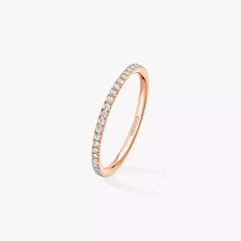 Gatsby XS Wedding Ring Pink Gold For Her Diamond Ring 05064-PG