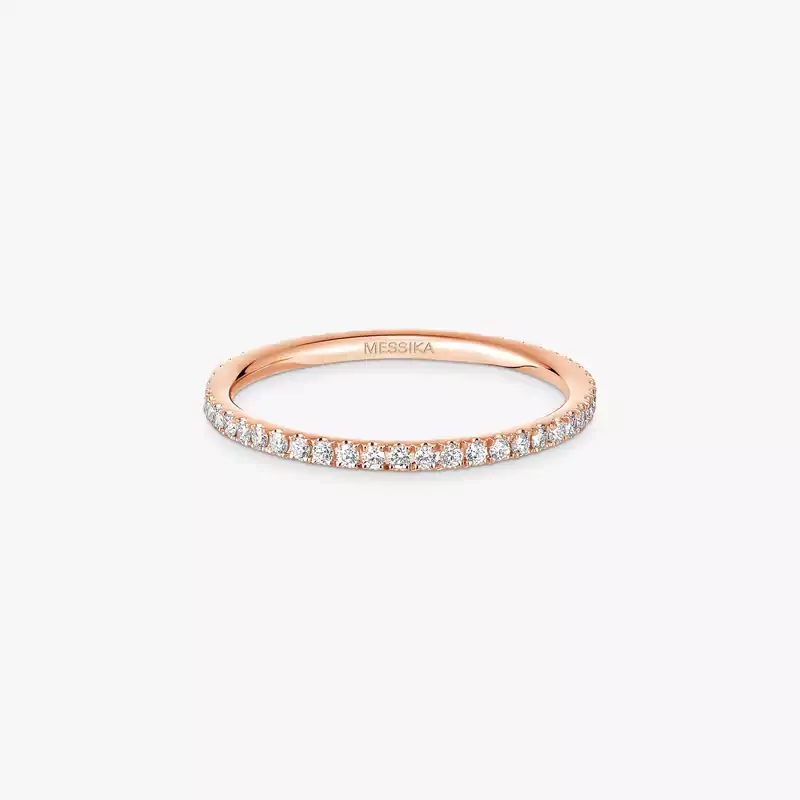 Gatsby XS Wedding Ring Pink Gold For Her Diamond Ring 05064-PG