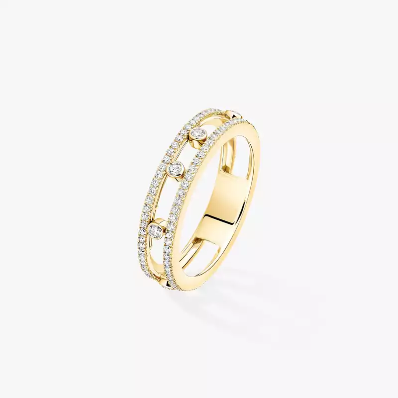 Anello Donna Oro giallo Diamante Fede Move Romane 07080-YG