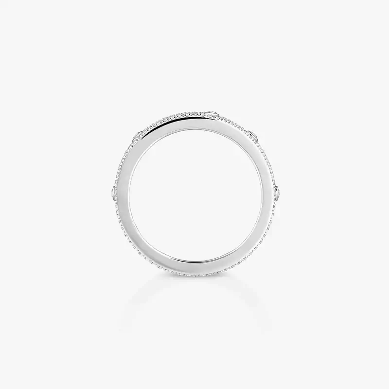 Bague Femme Or Blanc Diamant Alliance Move Romane 07080-WG