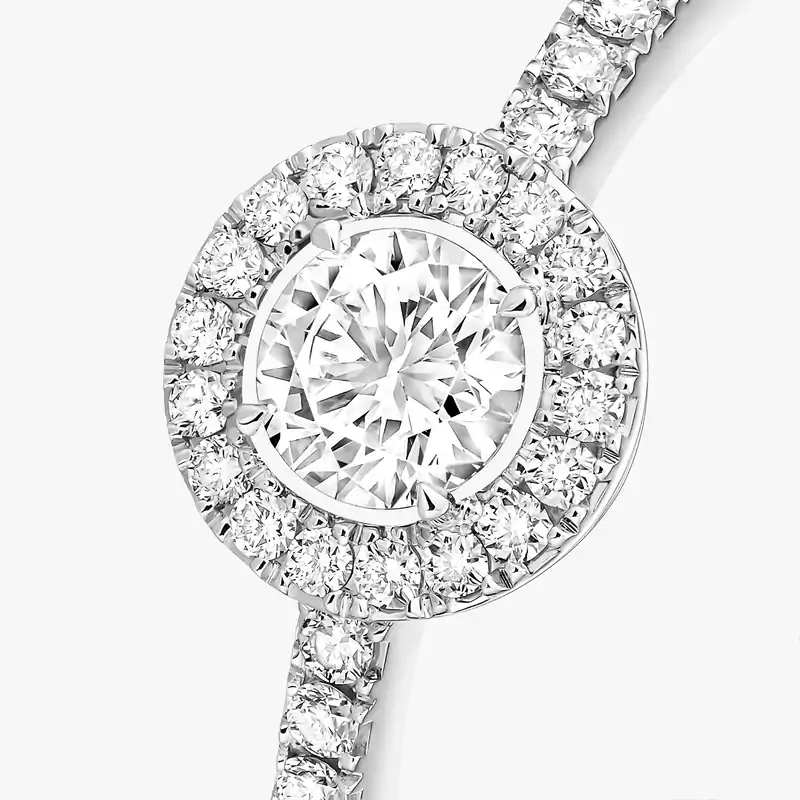 Bague Femme Or Blanc Diamant Joy Diamant Rond 0,25ct 04163-WG
