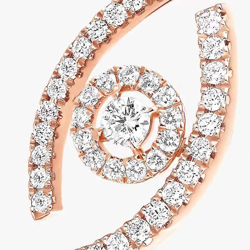 Ring Femme Pink Gold Diamond Lucky Eye Pavé 10037-PG