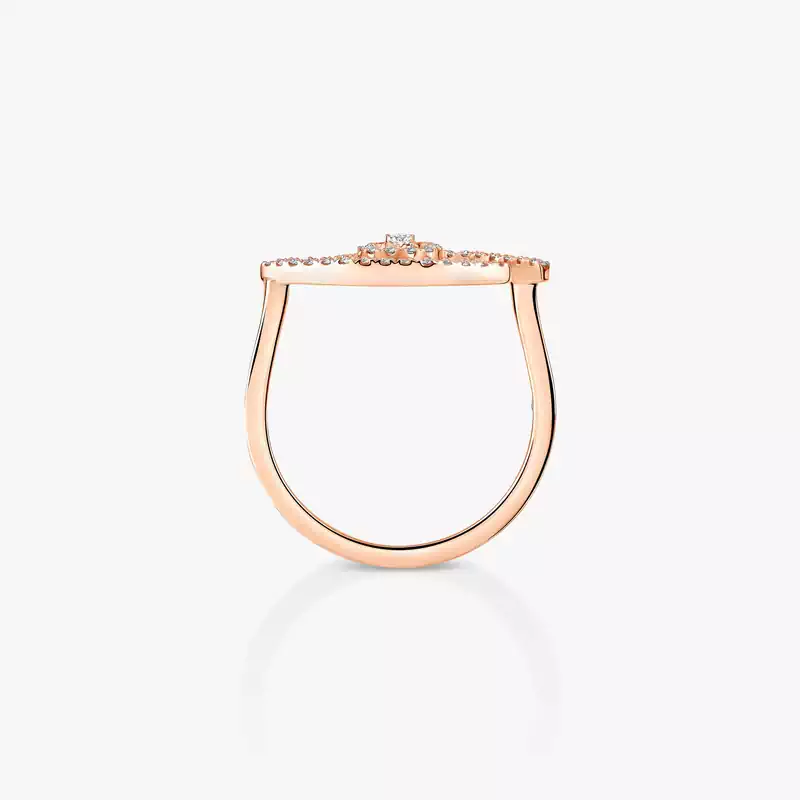 Ring Femme Pink Gold Diamond Lucky Eye Pavé 10037-PG