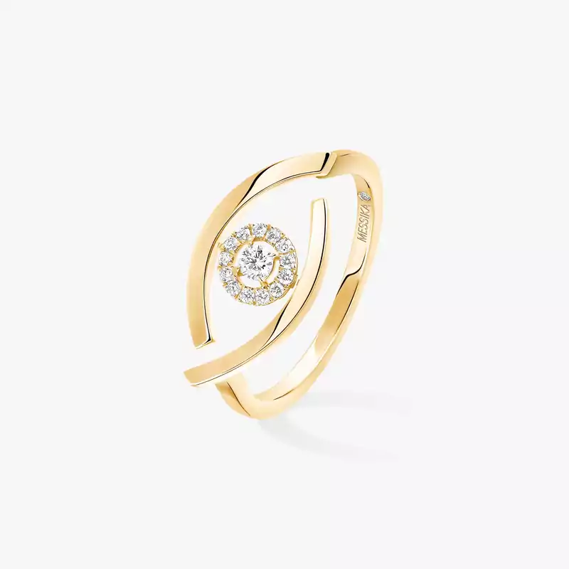 Ring Femme Yellow Gold Diamond Lucky Eye 10036-YG