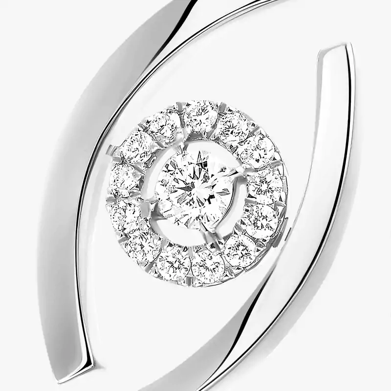 Bague Femme Or Blanc Diamant Lucky Eye 10036-WG