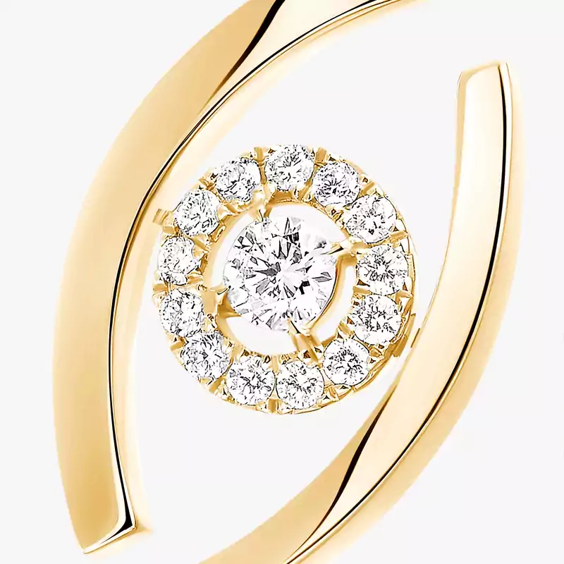 Ring Femme Yellow Gold Diamond Lucky Eye 10036-YG