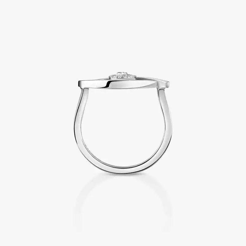 Bague Femme Or Blanc Diamant Lucky Eye 10036-WG
