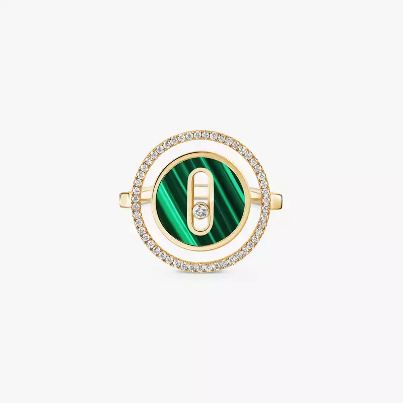 Lucky Move SM Malachite Yellow Gold For Her Diamond Ring 11953-YG