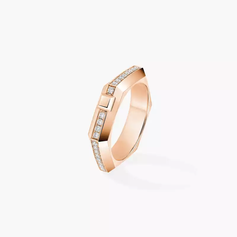 Moderniste pavé ring, small model