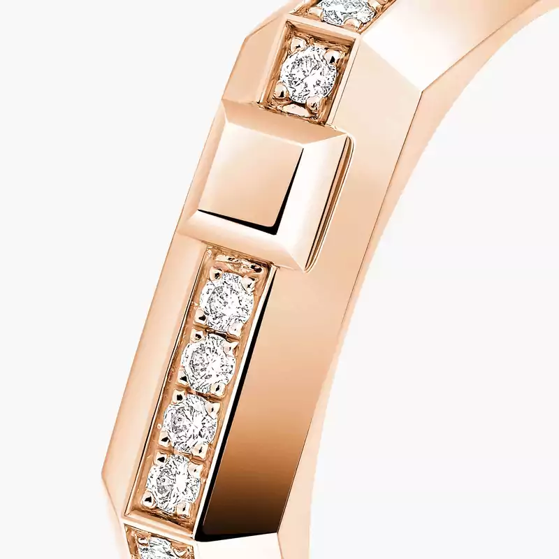 Moderniste pavé ring, small model