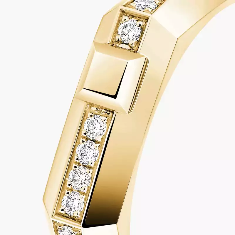 Moderniste pavé ring, small model