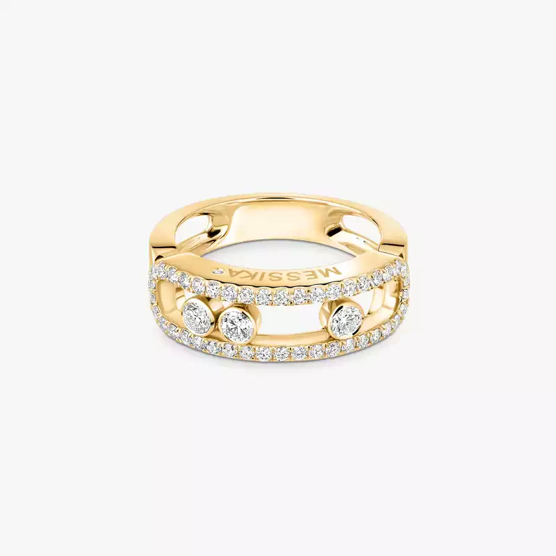 Move Classique Pavé Yellow Gold For Her Diamond Ring 04000-YG