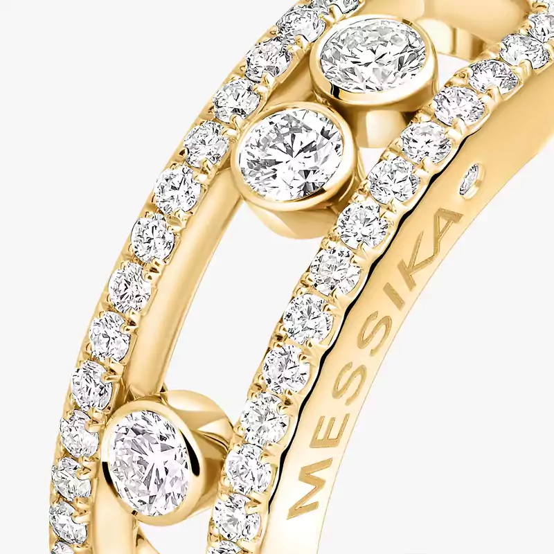 Move Classique Pavé Yellow Gold For Her Diamond Ring 04000-YG