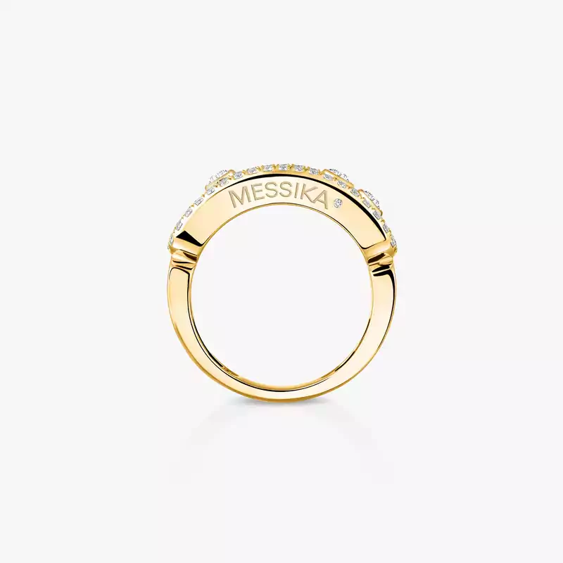 Move Classique Pavé Yellow Gold For Her Diamond Ring 04000-YG