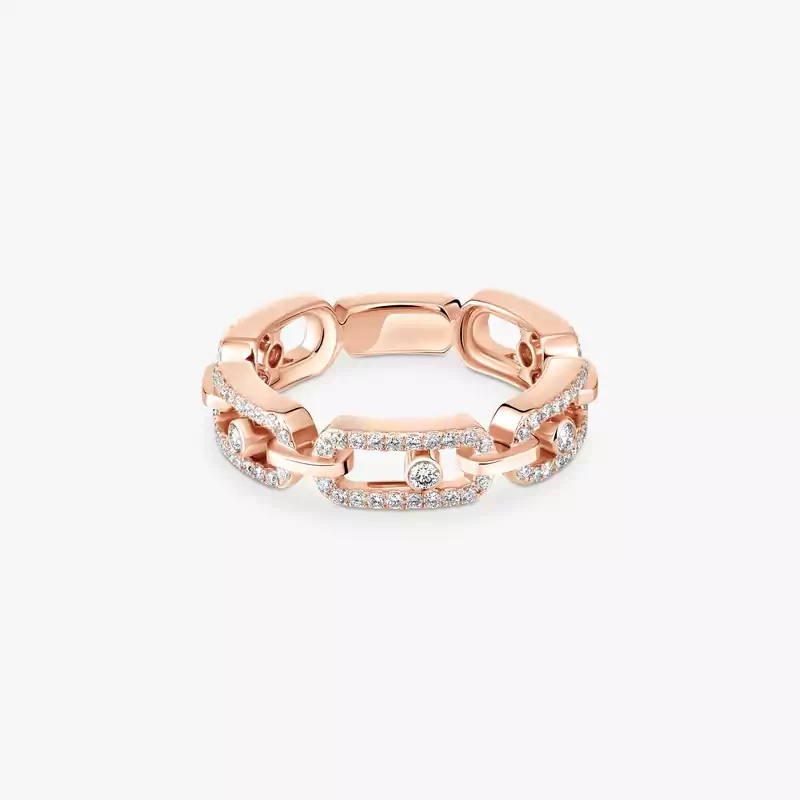 Move Link Multi Pavée Pink Gold For Her Diamond Ring 12012-PG
