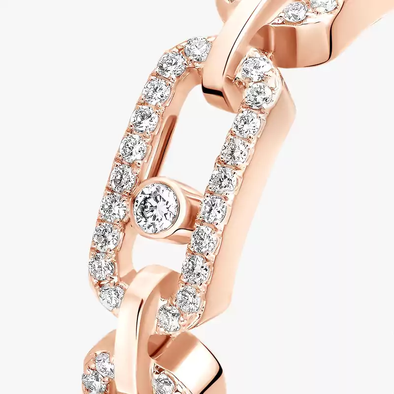 Move Link Multi Pavée Pink Gold For Her Diamond Ring 12012-PG